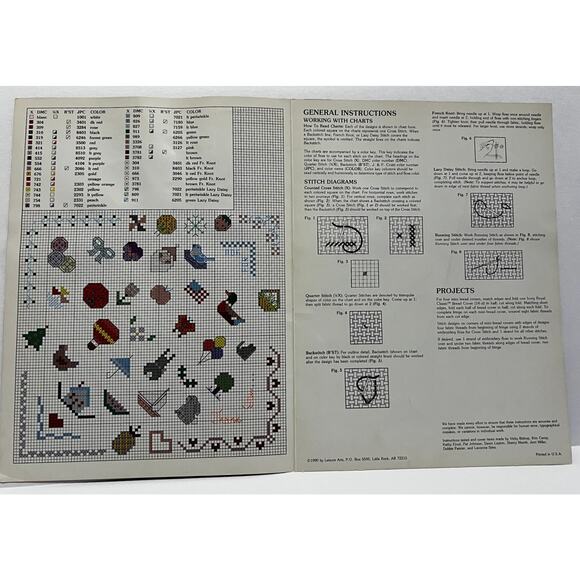 VTG Leisure Arts Cross Stitch Design Book-MINI BREAD CLOTHS - Picture 3 of 3